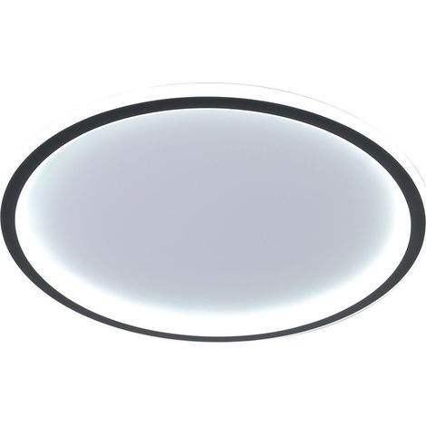 Plafonnier LED, Plat 24W Blanc Froid 6000K 2700 LM, Plafonniers Modernes Ultra Minces Ronds Noir Ø30 mm pour Salon Salon Cuisine Salle à Manger Couloir Maison Bureau Extérieur Porche