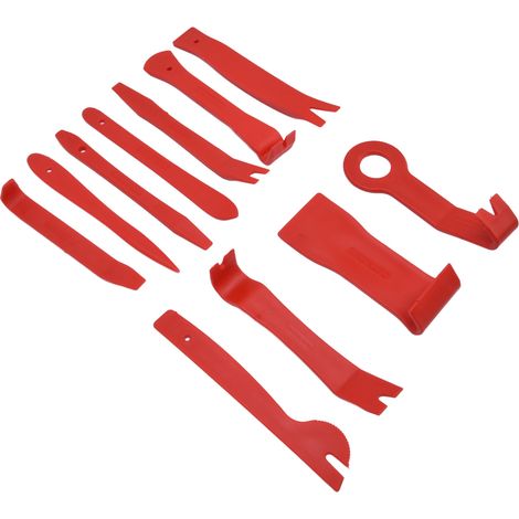 Lot de 11 outils dégarnissage auto en nylon fibre de verre pour démontage autoradio et rénovation intérieur véhicule (1/5)
