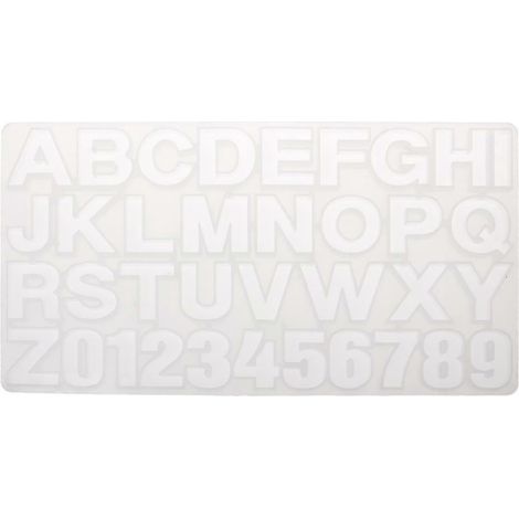Handgefertigte Schlüsselanhängerform mit englischem Alphabet und Zahlen aus Silikon-Epoxidharz