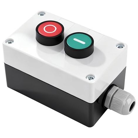 LAY5-EA3341 Bouton-Poussoir Rouge Vert NO NC AC 690V 10A Station de Commande HB2 pour Circuits Moteurs (1/5)