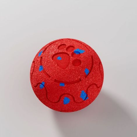 Red Interactive Dog Ball 8.2 x 8.2 x 8.2 cm, 1 piece, TPU Smart Toy, Rotating and Bouncing Dog Ball, Waterproof (1/5)