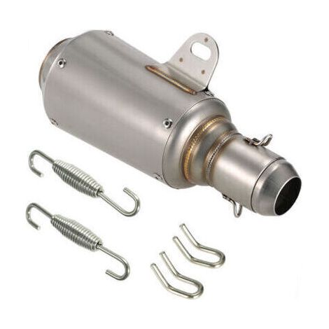 Silencieux universel tuyau d'échappement 51mm – Acier inoxydable – Remplacement performant pour moto – Améliore l'esthétique véhicule
