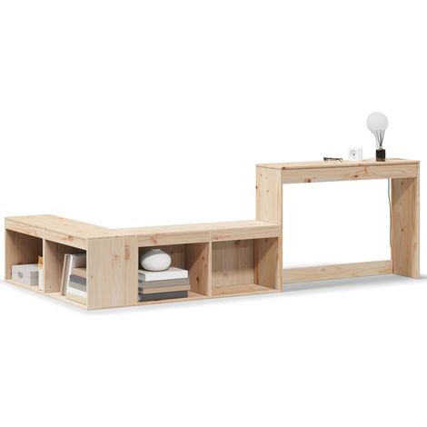 Maison Exclusive - Comodino con Scrivania 232x122x75 cm in Legno Massello di Pino