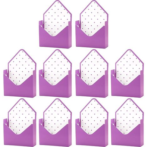 Boîte Enveloppe pour Bouquet - 10 Pièces Saint-Valentin Pliable Élégant,Boîte de Cadeaux pour Événement avec Emballage à la Main,Idéale pour (1/5)