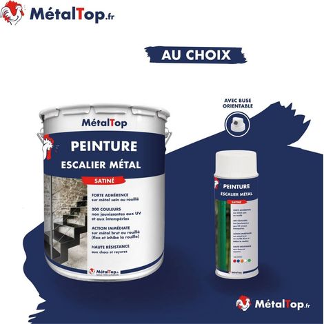 Peinture Escalier Metal - 0.4 L - Bombe 400 mL    - 9003 - Blanc de sécurité - Metaltop (1/5)
