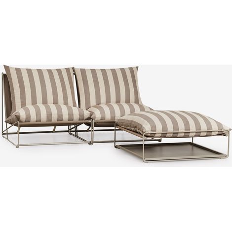 Sofá modular de jardín de 2 piezas y puff convertible Amaro SKLUM (1/5)