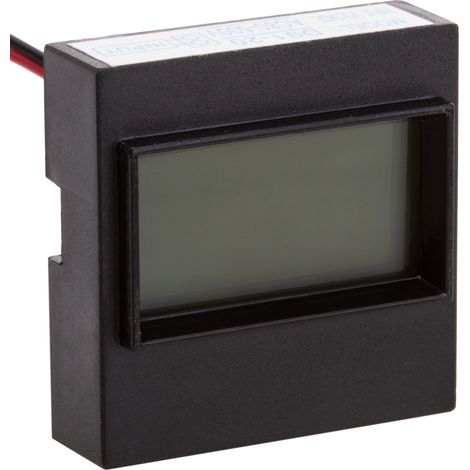 BeMatik - Écran LCD à 3 chiffres avec voltmètre 80-500V pour panneau noir 40x40x12mm (1/5)