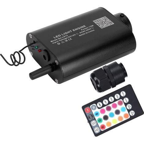 Plafoniera ottica – motore luminoso a fibra ottica – 12W RGBW – 28 tasti – 17 colori – dinamica