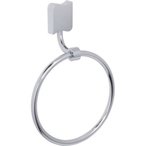 Perfetto 2 Handtuchring mit Dekor ''Welle'', Messing massiv, PERF-HTR2 verchromt (1/3)