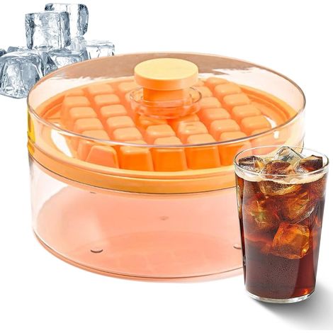 Eiswürfelbehälter für den Gefrierschrank, antihaftbeschichtete, stapelbare Eiswürfelbehälter, Aufbewahrungsboxen für stapelbare Eiswürfelbehälter, für Hausbars, Cocktails, Whisky, Kaffee, Mahlzeiten, (1/4)