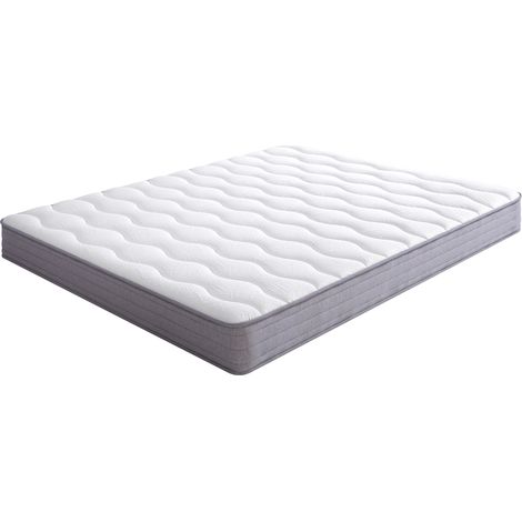 Matelas à ressorts 160 x 200 cm, épaisseur 20 cm, H3, ergonomique, blanc (1/5)