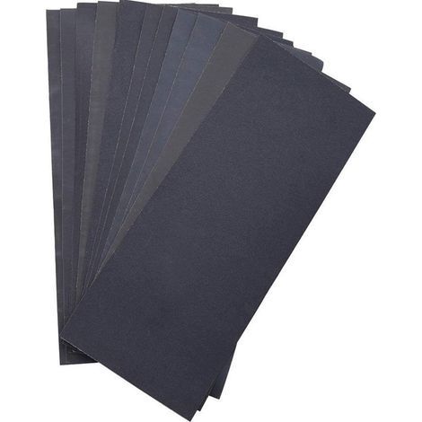 12 Feuilles Abrasives Sèches,Papier Abrasif,humides, imperméables Grain 400/600/800/1000/1200/1500 pour meubles, loisirs et décoration de la maison 9 x 3.6 Inch (1/5)