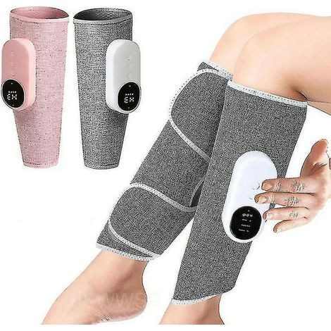 Compresseur d'air chauffant masseur de jambes, vibration mollet soulagement douleur musculaire fatigue, soin santé bras jambe détente, coussin gonflable massage tibia (1/5)