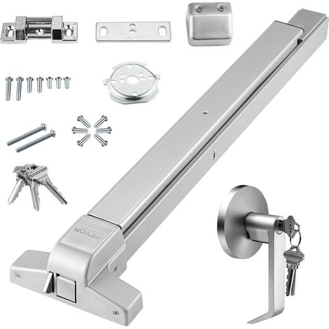 Serrure Anti-Panique Universelle pour Porte de Sortie 71-104 cm de Largeur Dispositif Anti-Panique pour Issue de Secours Barre 1 Carré Évacuation Rapide pour Centres Commerciaux Hôpitaux Hôtels (1/5)