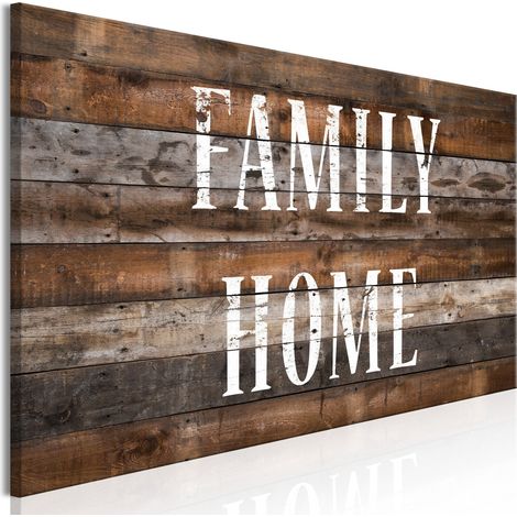 Tableau Maison Familiale (1 Partie) Étroit - 120 x 40 cm (1/3)