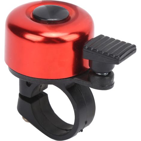 Sonnette de vélo en alliage d'aluminium DUUTI, mini sonnette cycliste extérieure, son clair et puissant, rouge (1/5)