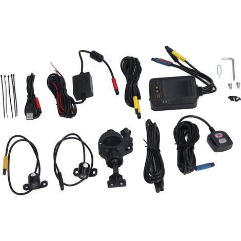 Caméra embarquée pour moto étanche IP65, enregistreur vidéo 1080p pour casque de moto, utilisation extérieure, alimentation DC 12-24 V.