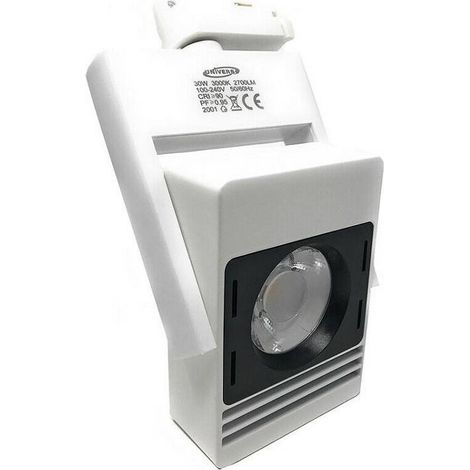 TrAdE Shop Traesio - Faro Proiettore Led Cob X Binario 30w Luce 6500k 4000k 3000k Orientabile F30w-5a - -Bianco Caldo -