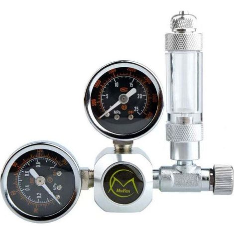 CO2 pressure reducer, aquarium pressure regulator, aquarium with air bubble counter (1/3)