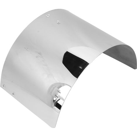 Cache moteur en acier inoxydable, protection thermique argentée pour filtre à air, adaptable 2,5-3,5 pouces, accessoire auto. (1/5)