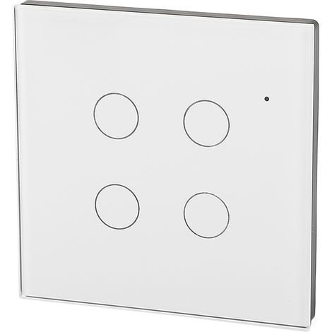 Intelligenter Touch-Lichtschalter mit WLAN-RF-Dimmer, Neutralleiter und Außenleiter für Tuya-App-Sprachsteuerung, Relais Typ 86, AC 100–250 V, 10 A (1/5)
