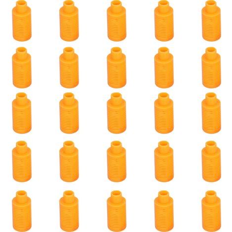 Silencieux pneumatique en plastique, contrôle du débit de ligne d'air, silencieux d'échappement, raccord de compresseur Orange25 pièces PSL-04 (1/5)