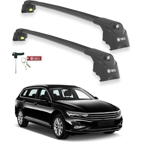 TURTLE kompatibel mit Volkswagen Passat Variant (B8) 2015-2023 Dachträger Air2 Schwarz (1/5)