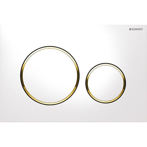 Applies to Geberit Sigma20 - SIGMA20 actuator plate, white / gold-plated (115.882.KK.1) (1/3)