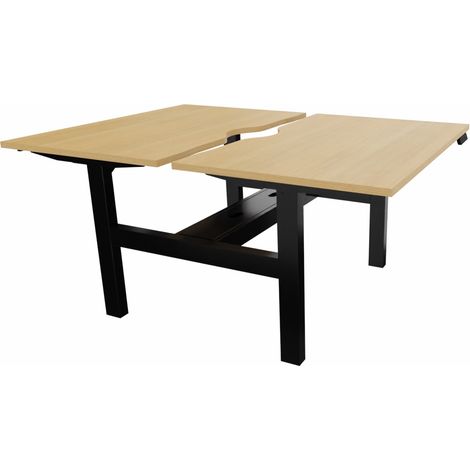 Bureau bench 2 personnes électrique avec encoche Dynamics (1/5)