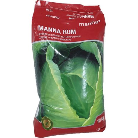 Manna Hum – Engrais organique à base de fumier de bovins, 10 kg, NP, favorisant la formation d'humus et l'amendement du sol