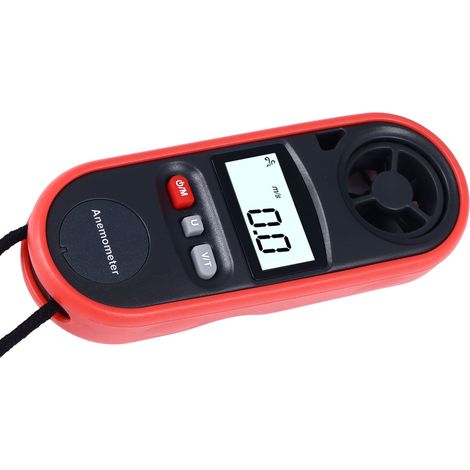 Anémomètre portatif numérique de mesure de la vitesse du vent, testeur de débit d'air pour systèmes de chauffage, ventilation et climatisation (CVC) domestiques, température de 14 °F à 113 °F.