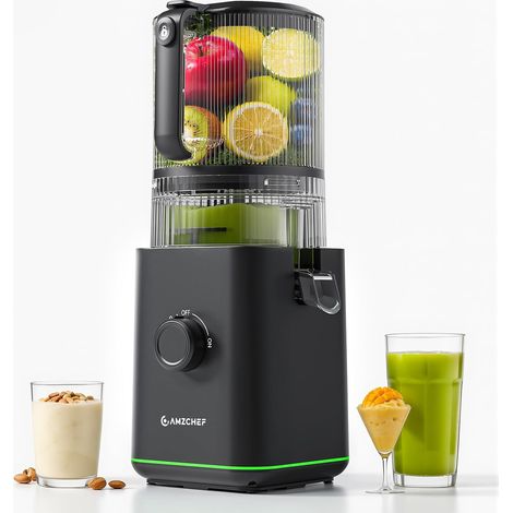 Extracteur de Jus de Fruits et Légumes, Bocca 155mm, 2,5L avec Séparateur de Mousse, 2 Filtres, Pression Automatique, Succo Pur et Velouté, Silencieux et Facile à Nettoyer, Idéal pour Famille