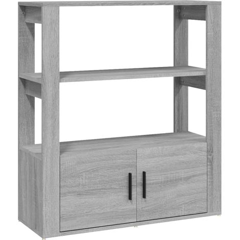 Buffet Commode Armoire Luxueux, pour Salon Chambre Entrée Cuisine, Sonoma gris 80x30x90 cm Bois d'ingénierie OIB3503E (1/5)