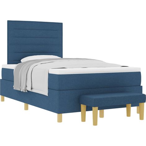 Maison Exclusive - Letto a molle con testiera Blu 200 x 120 cm Tessuto (1/5)