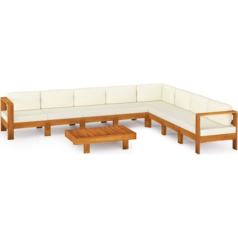Maison Exclusive - 9-teiliges Garten-Lounge-Set mit Kissen 100 x (1/5)