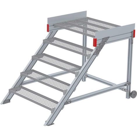 Euroline 514 Anstieg 45° 1000mm Stufenbreite 5 Stufen Stahl Gitterrost