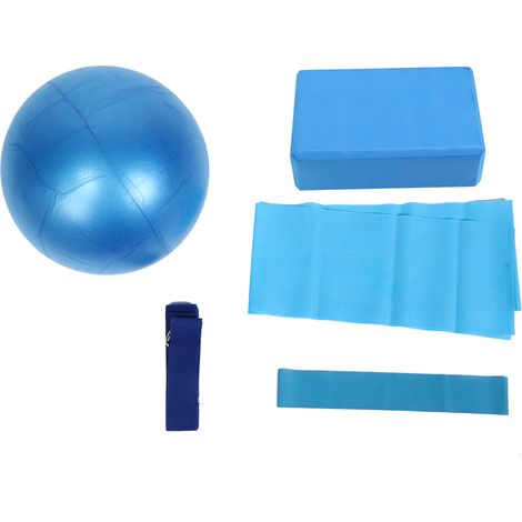Ensemble de 5 Accessoires de Yoga : Blocs, Sangle Élastique, Serviette Latex, Balle et Bandes de Résistance (1/5)