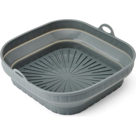 Kitchencraft collapsible air-fryer liner, rectangle, silicone liner, 20 x 20 x 6cm