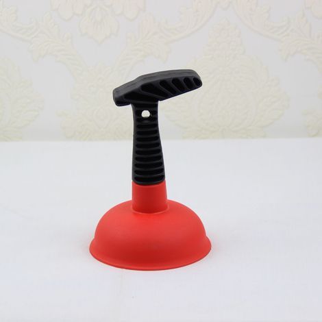 Déboucheur manuel robuste pour évier, baignoire et douche – en acier inoxydable rouge, haute puissance, 1 pièce (1/5)
