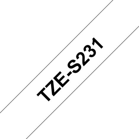 Brother TZE-S231 Etiketten erstellendes Band Schwarz auf weiss TZ (1/3)