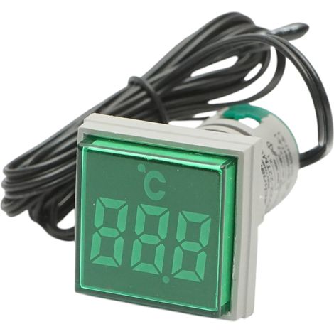 Indicatore digitale di temperatura con sonda LED verde 220V/380V AC Ø 22mm Breckner Germany (1/5)