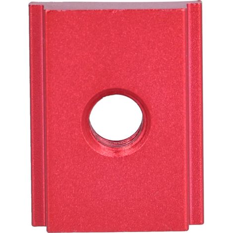 Lot de 5 écrous coulissants pour rail en T, gabarits de menuiserie en alliage d'aluminium, fixations à fente pour vis, rouge M8 (1/5)