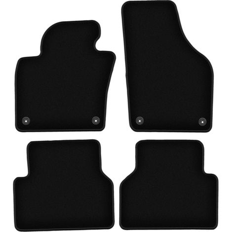 Tapis de sol en velours noir BASIC pour Volkswagen Tiguan I monospace (2007-2015)