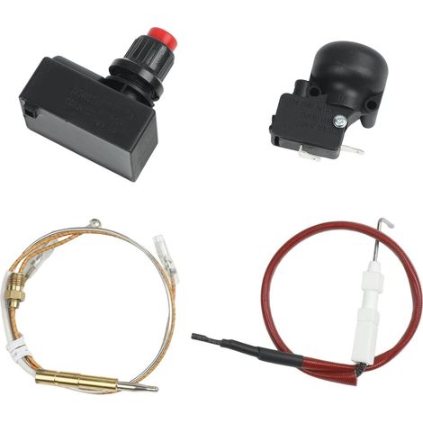 Kit de réparation de chauffage de terrasse à gaz avec thermocouple, interrupteur à décharge et allumeur de batterie AAA – 4 pièces de rechange de sécurité pour chauffage extérieur au propane