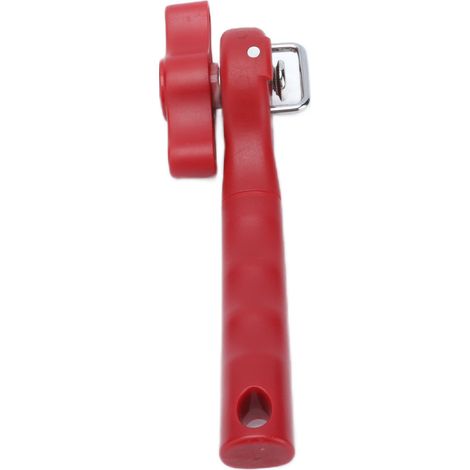 Ouvre-boîte manuel en acier inoxydable, manche unique, ouverture latérale sécurisée, pour maison et camping, rouge (1/5)