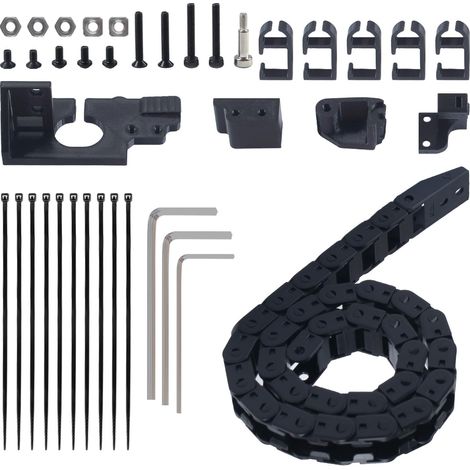 Remplacement de chaîne de traînée d'imprimante 3D pour Flashforge AD 5M Pro, Kit de support de câble résistant aux hautes températures à faible bruit (1/5)