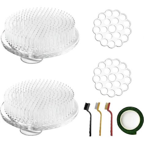 Ensemble élégant de supports pour compositions florales - Insert de vase minimaliste pour centres de table, ikebana, bricolage et débutants (1/5)