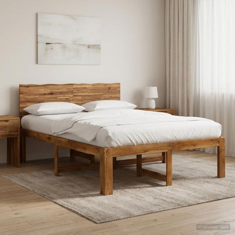 Cama doble con cabecero ROSTOCK Natural 140 x 190 cm (1/5)