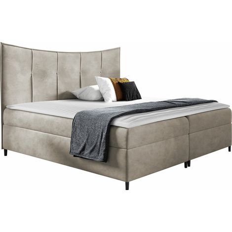 Lit boxspring Fons I, Fresh 1, Continental, Double, 160x200, Tissu, Disponible, 160x213x130cm (1/5)