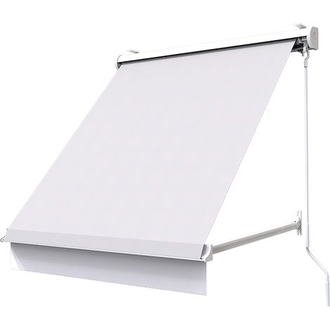 Store de fenêtre à projection avec coffre - 140 x 70 cm - Écru